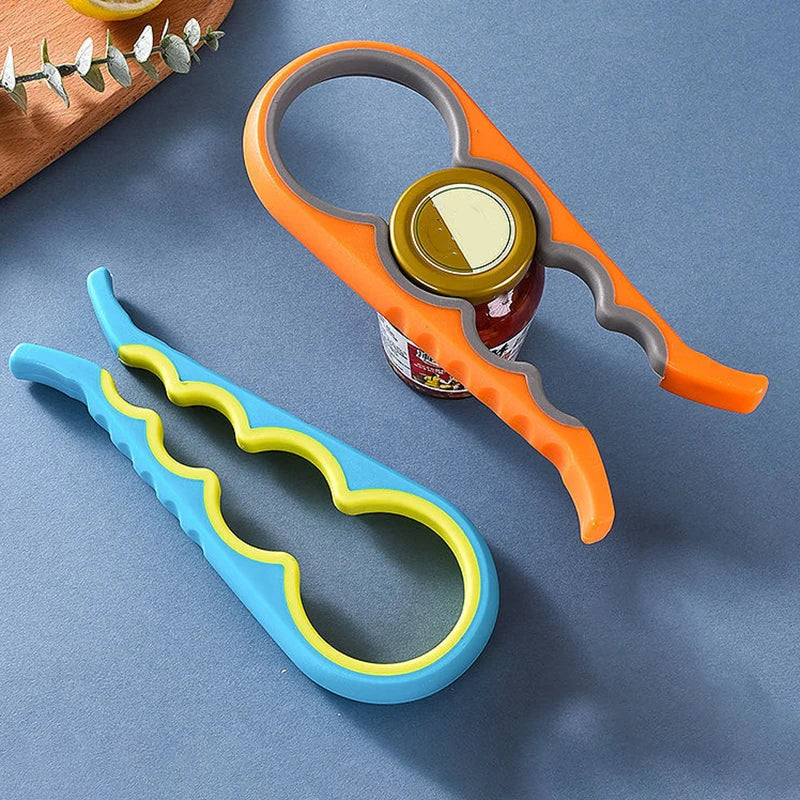 4-in-1 Multifunktions-Öffner in Orange und Rot – Dosenöffner und Glasöffner