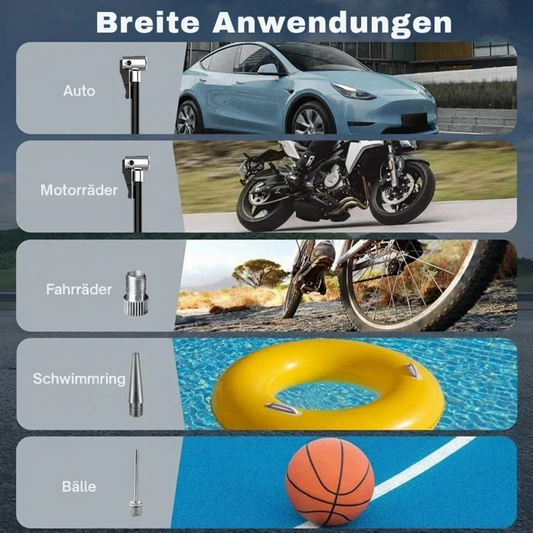 Einsatzmöglichkeiten des Luftkompressors – Auto, Fahrrad, Motorrad, Sportball und Schwimmring