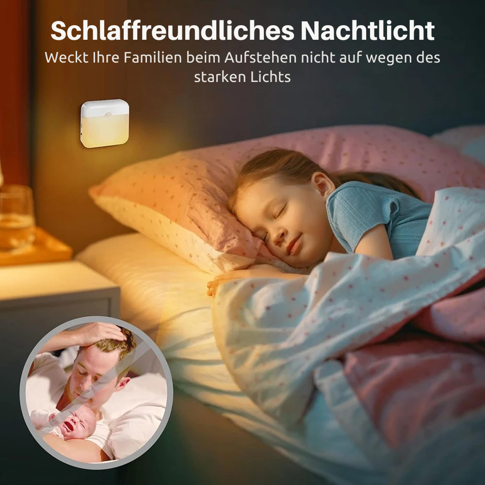 2er-Set LED-Nachtlicht mit Bewegungssensor, USB-C