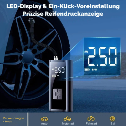 1Einsatzmöglichkeiten des Luftkompressors – Auto, Fahrrad, Motorrad, Sportball und Schwimmring