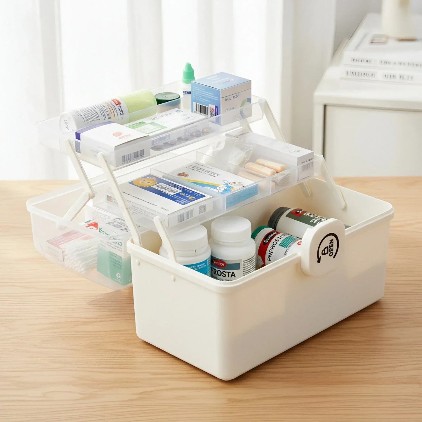 3_lagiger_tragbarer_Medizinorganizer_aus_Kunststoff_mit_gro_er_Kapazit_t - Zentroo