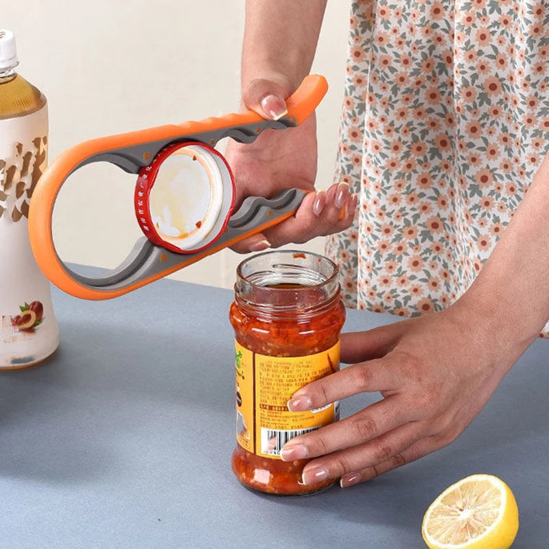 4-in-1 Glasöffner für Senioren – Hand öffnet Glas mit ergonomischem Multifunktions-Öffner