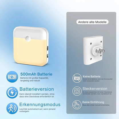2er-Set LED-Nachtlicht mit Bewegungssensor, USB-C