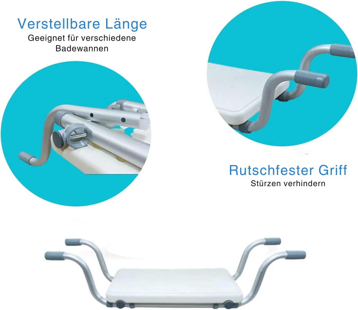 Antirutsch-Schutzpads des Badewannensitzes – schützen den Wannenrand und verhindern Verrutschen