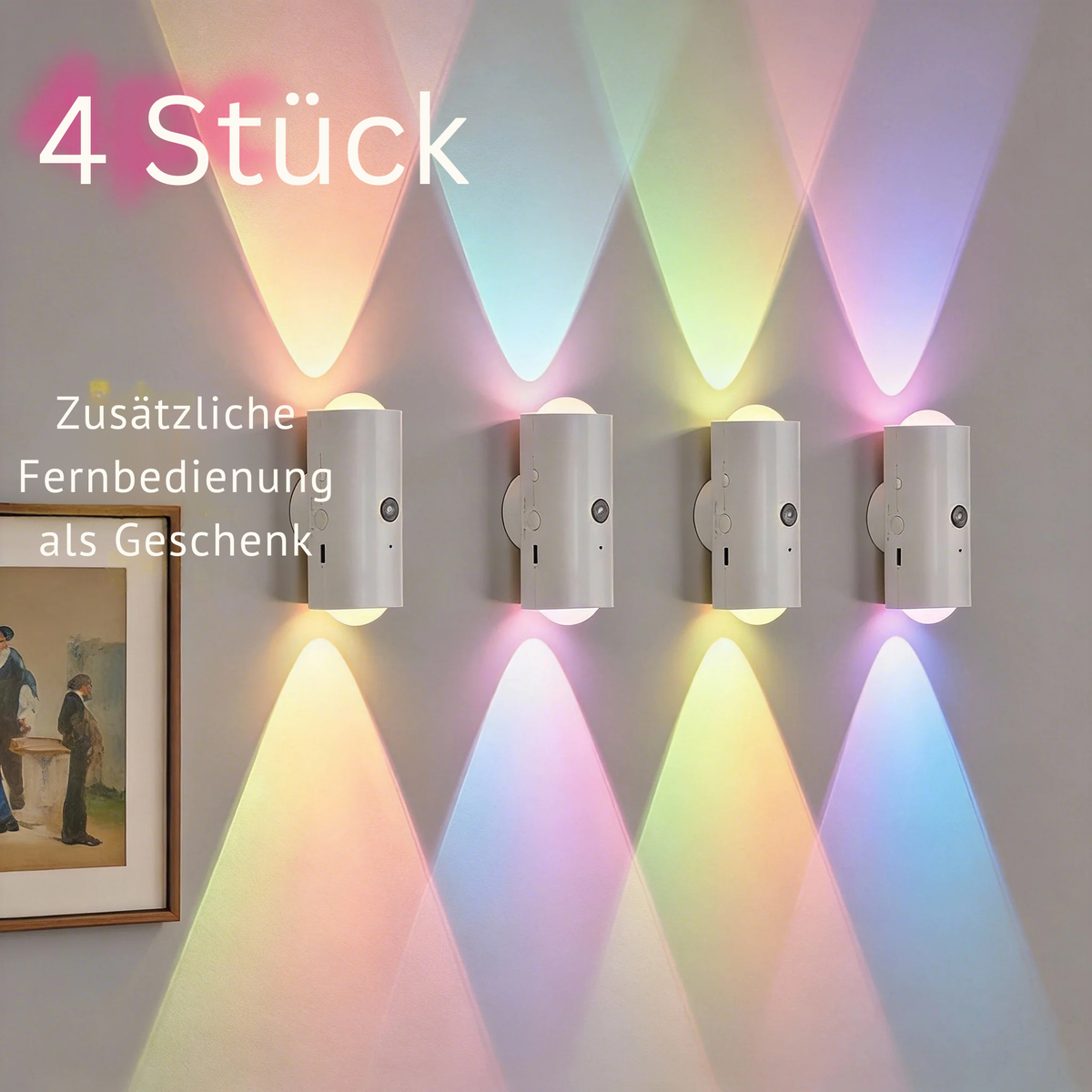 Cat-Eye Wandleuchte 4er-Set – Maoyan RGB Bewegungssensor
