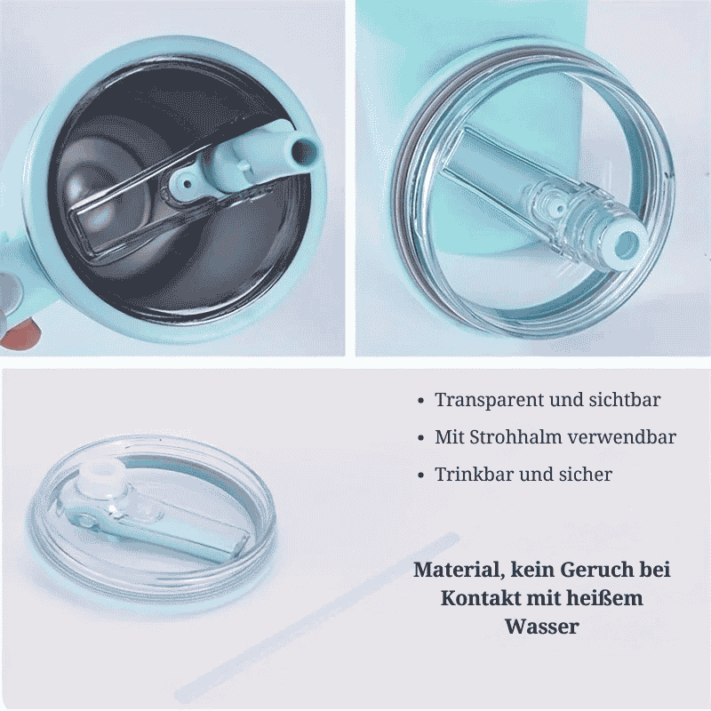 Auslaufsicherer Strohhalm-Deckel für Stanley Becher 40oz – Detailansicht