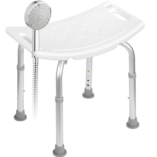 Ergonomischer HDPE-Sitz des Duschstuhls – 7,5 cm gepolstert, mit Ablauflöchern für optimale Hygiene