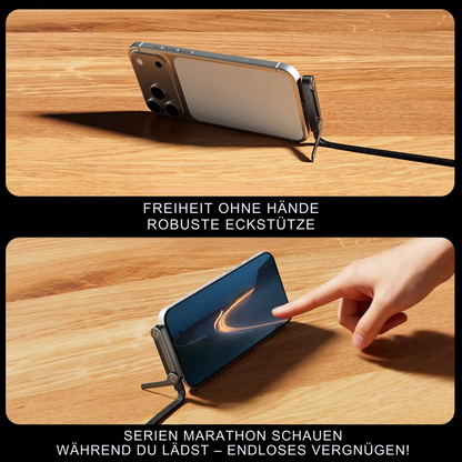 240W USB-C Schnellladekabel mit klappbarem Handyständer