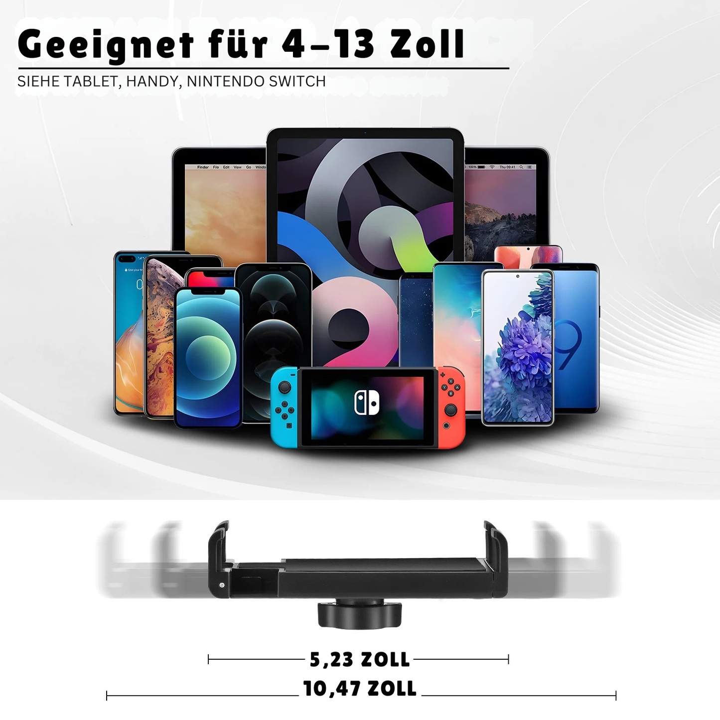 Tablet-Halter für Bett & Schreibtisch – 360° drehbar, Aluminium-Arm