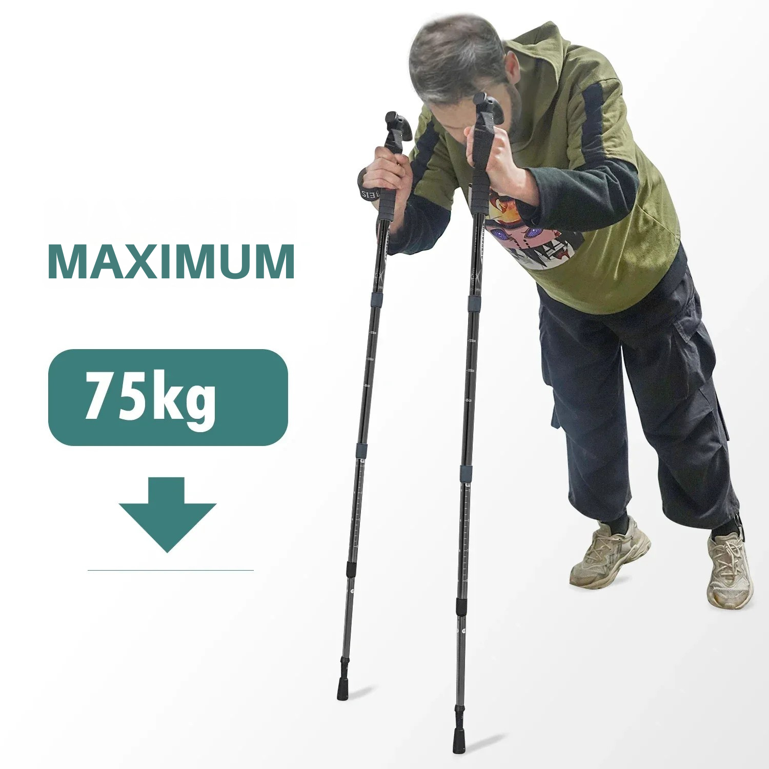 Gehstock Belastungstest – Maximum 75kg