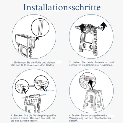 Klappbarer Tritthocker für Senioren – 150 kg, rutschfest, 3 Farben
