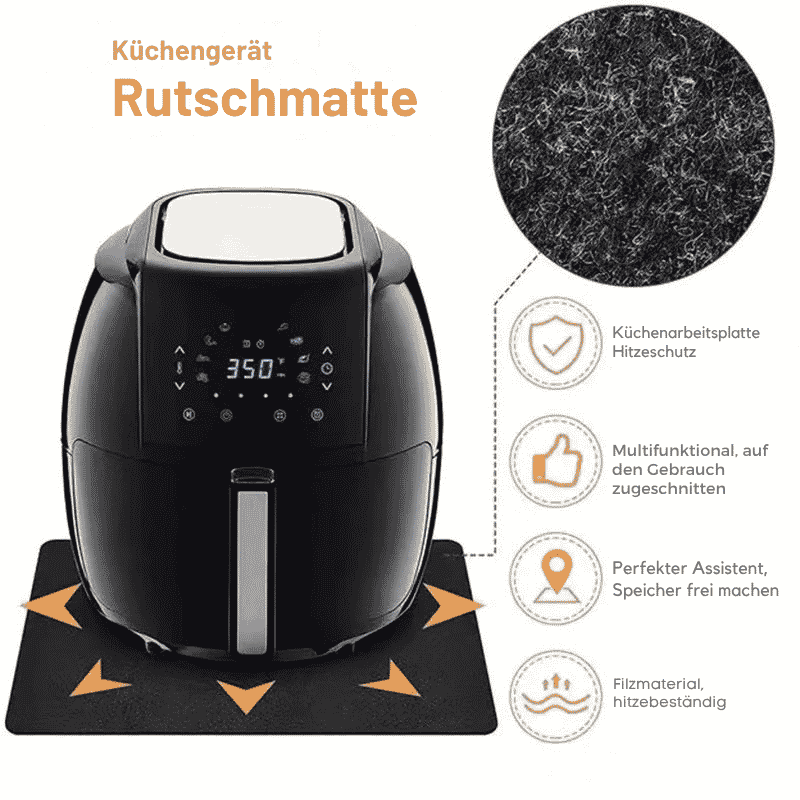 Küchengerät-Rutschmatte unter Air Fryer – Hitzeschutz, multifunktional, hitzebeständiges Filzmaterial