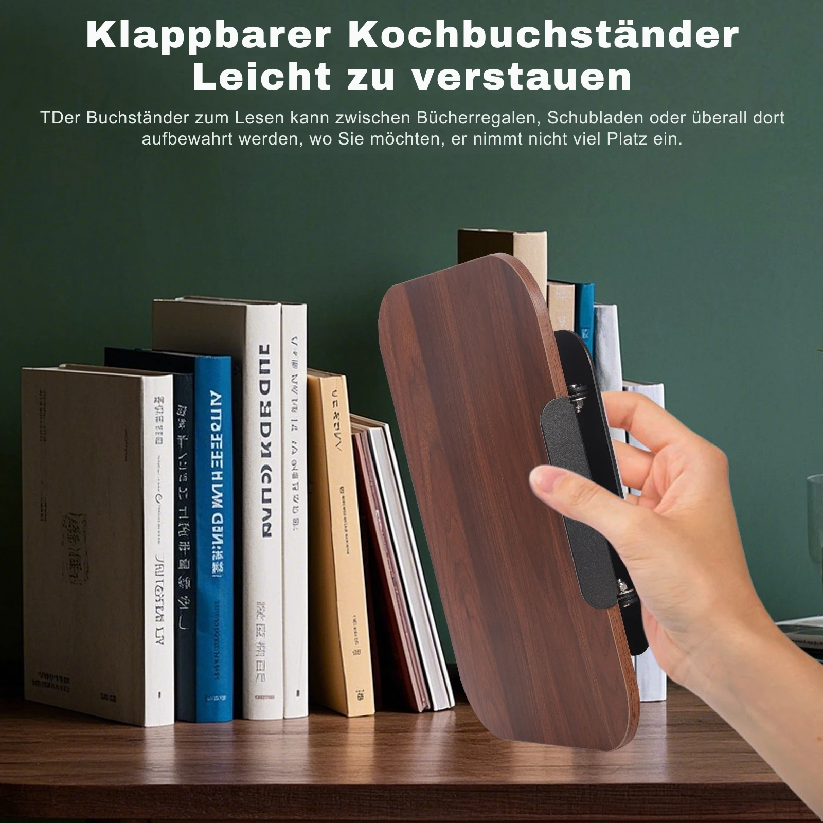 Klappbarer Kochbuchständer für die Küche – faltbar und platzsparend
