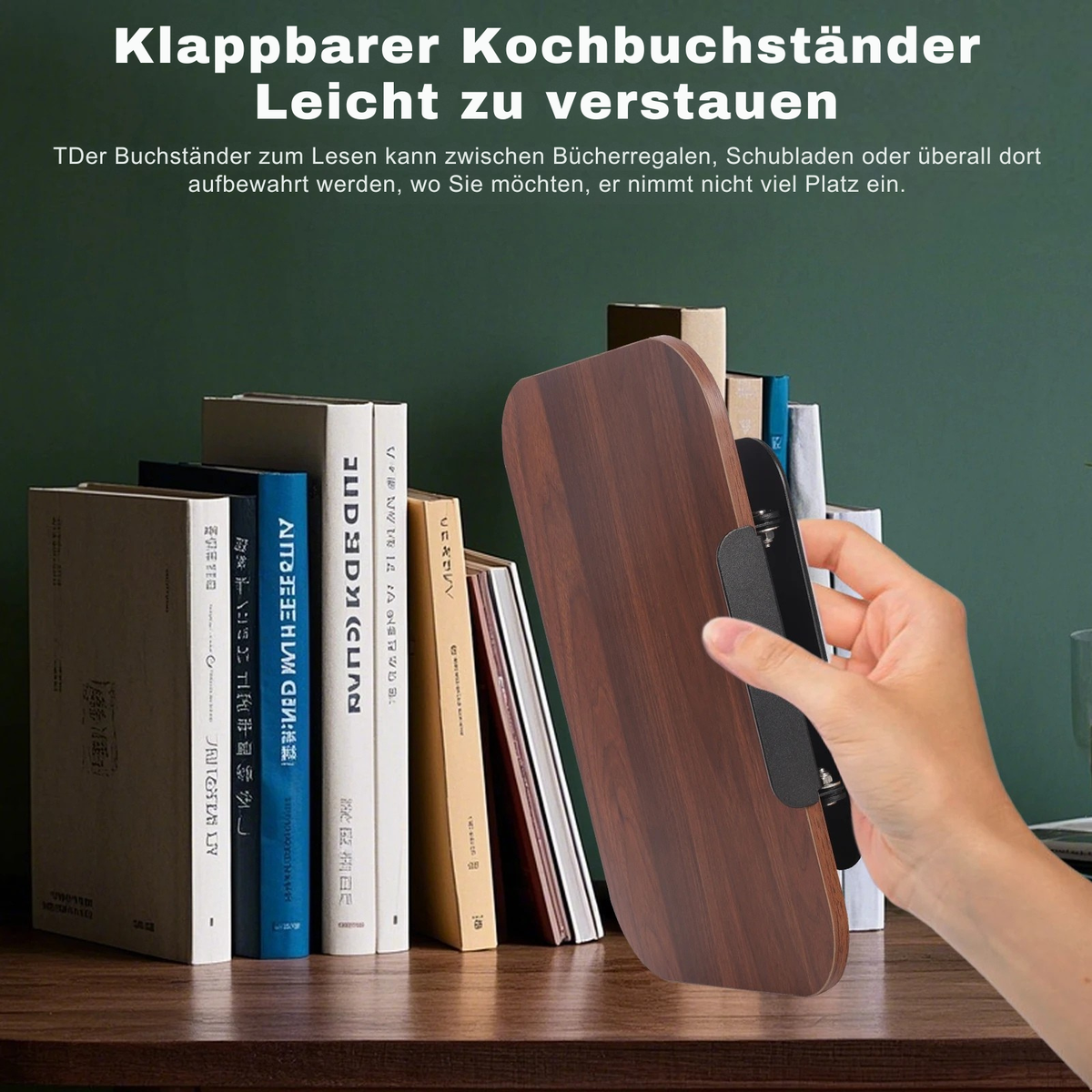 Klappbarer Kochbuchständer für die Küche – faltbar und platzsparend