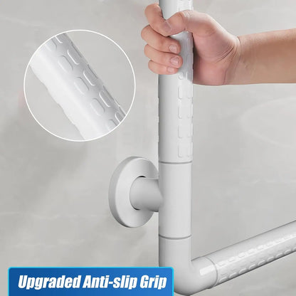 L_f_rmiger_Edelstahl_Haltegriff_neben_Dusche_oder_Badewanne_montiert_bietet_sicheren_Halt_in_rutschigen_Bereichen. - Zentroo