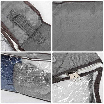 2‑er / 4‑er Set Unterbett‑Aufbewahrungstaschen – verstärkte Griffe & Sichtfenster