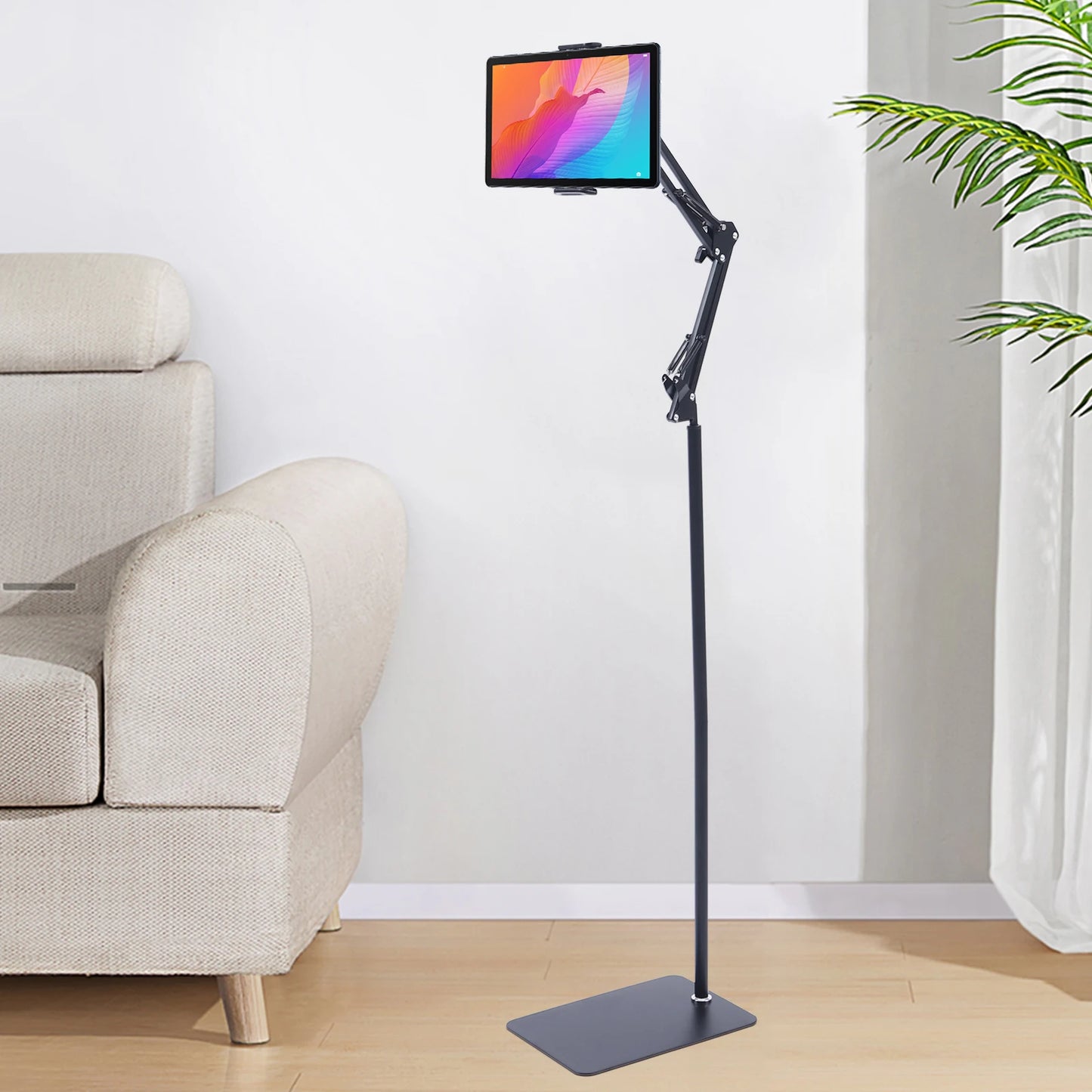 Tablet-Bodenständer – 360° drehbar, höhenverstellbar, für Tablets & Smartphones