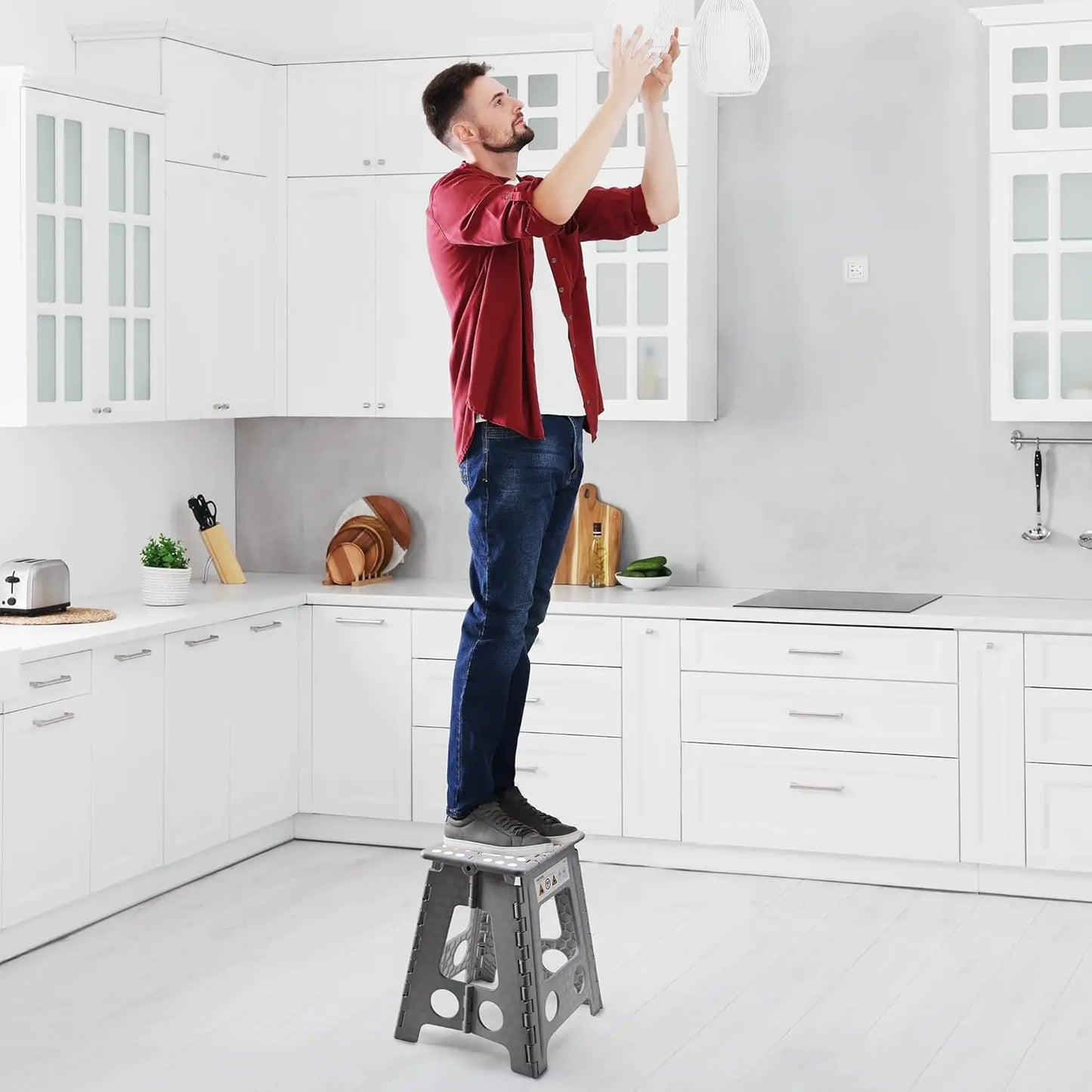 Klappbarer Tritthocker für Senioren – 150 kg, rutschfest, 3 Farben