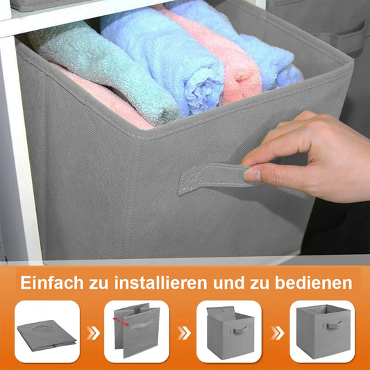 4‑er / 8‑er Set faltbare Stoffboxen – Kleiderschrank‑Organizer für Kleidung & Kleinteile