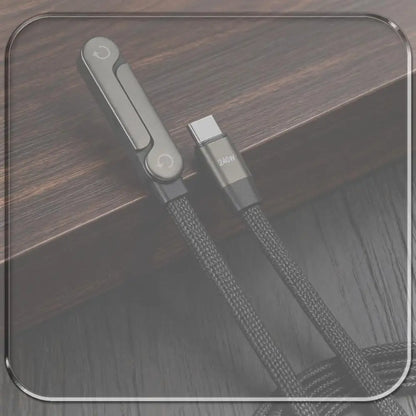 240W USB-C Schnellladekabel mit klappbarem Handyständer