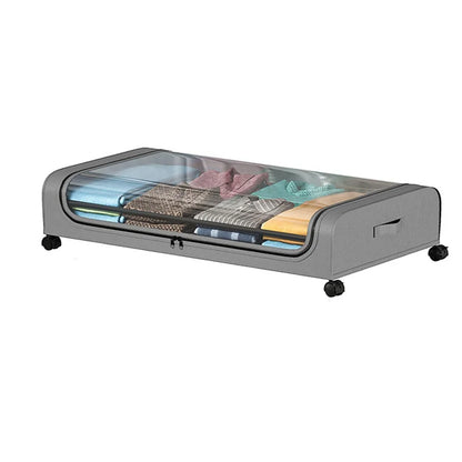 Unterbett‑Aufbewahrungsbox mit Rädern & Deckel – platzsparender Auszieh‑Organizer für Kleidung & Schuhe