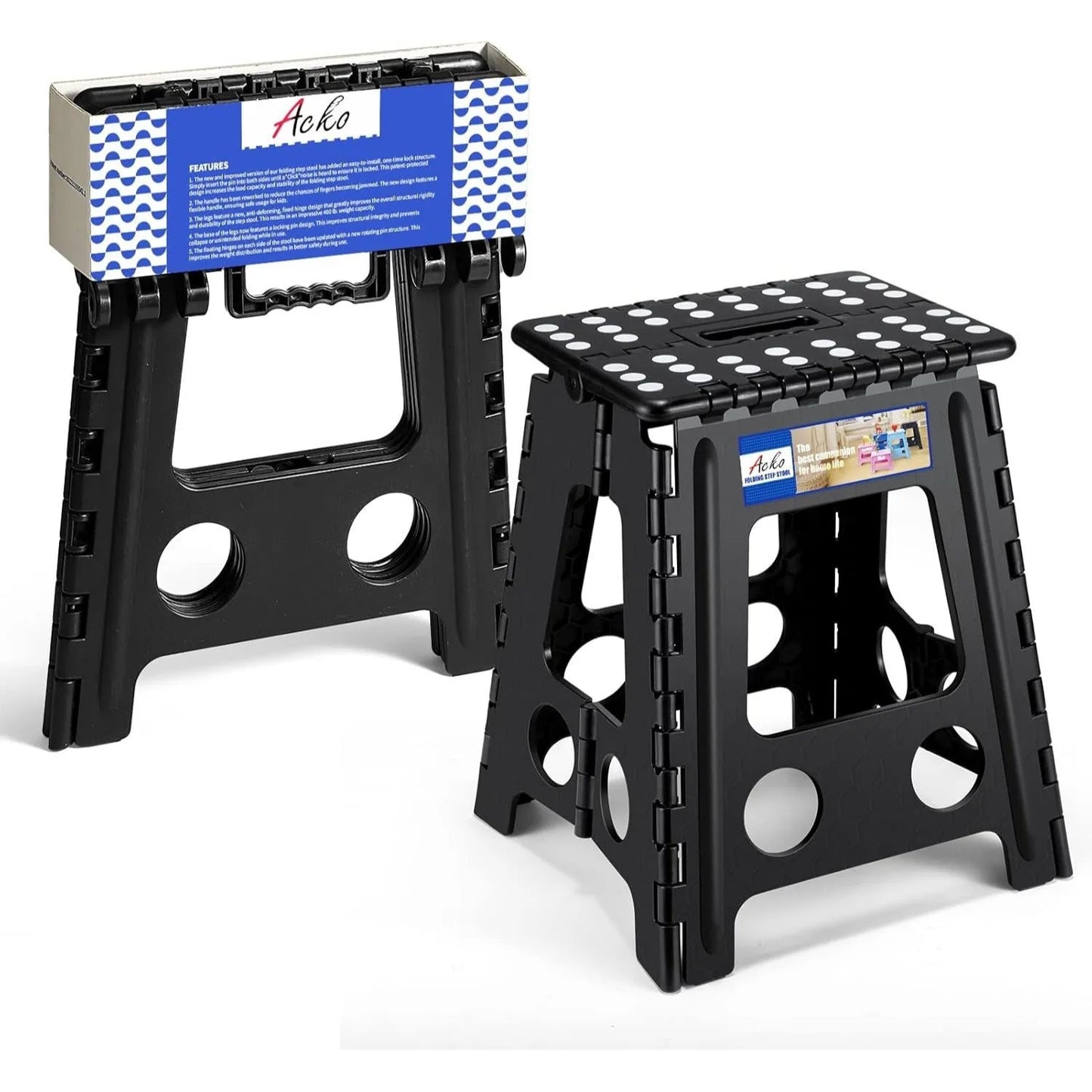 Klappbarer Tritthocker für Senioren – 150 kg, rutschfest, 3 Farben
