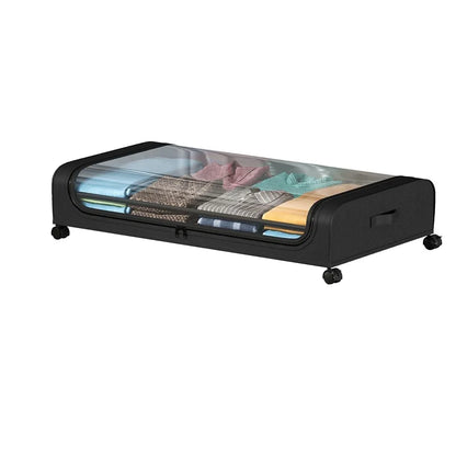 Unterbett‑Aufbewahrungsbox mit Rädern & Deckel – platzsparender Auszieh‑Organizer für Kleidung & Schuhe