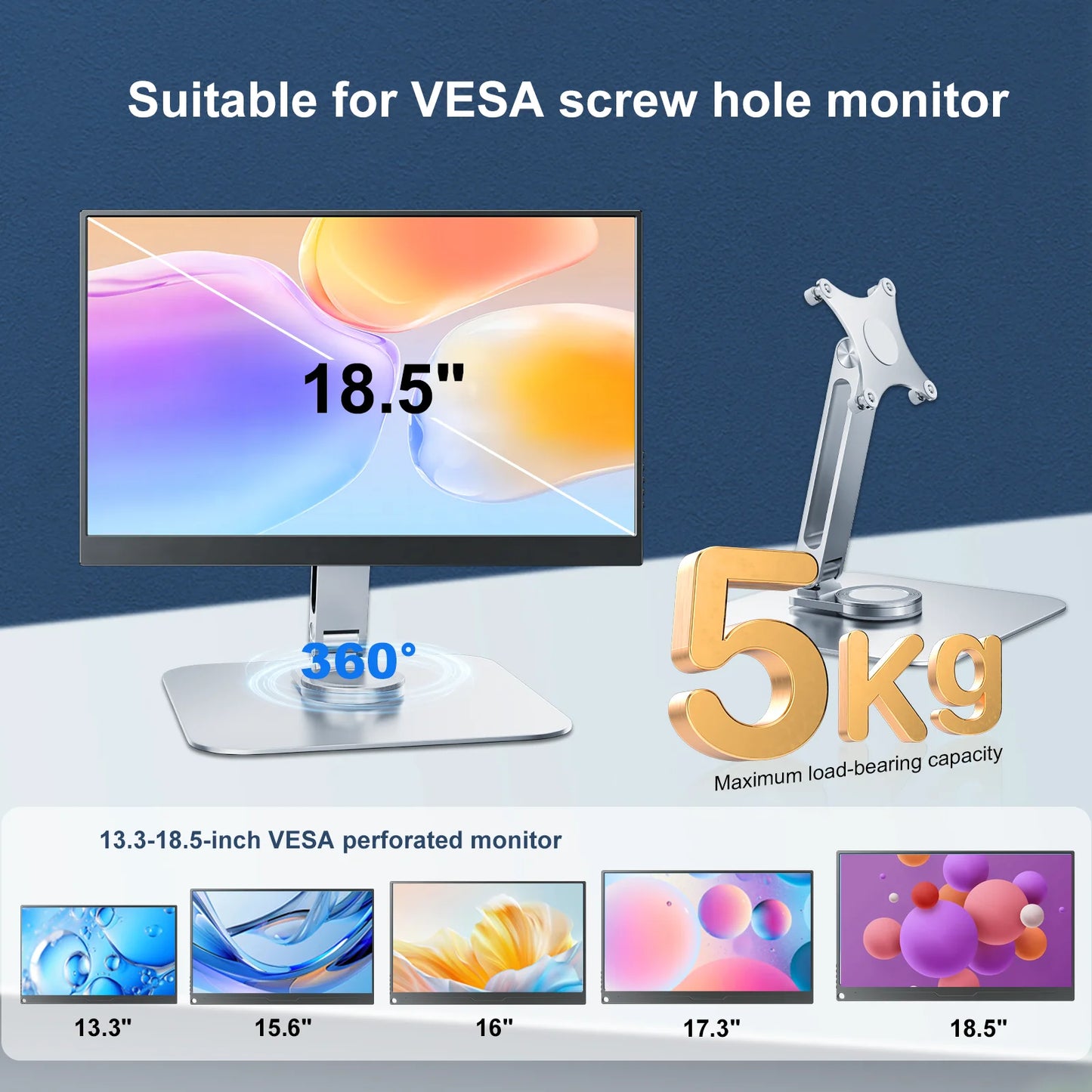 Laptop-Ständer – Aluminium, 360° drehbar, bis 5 kg