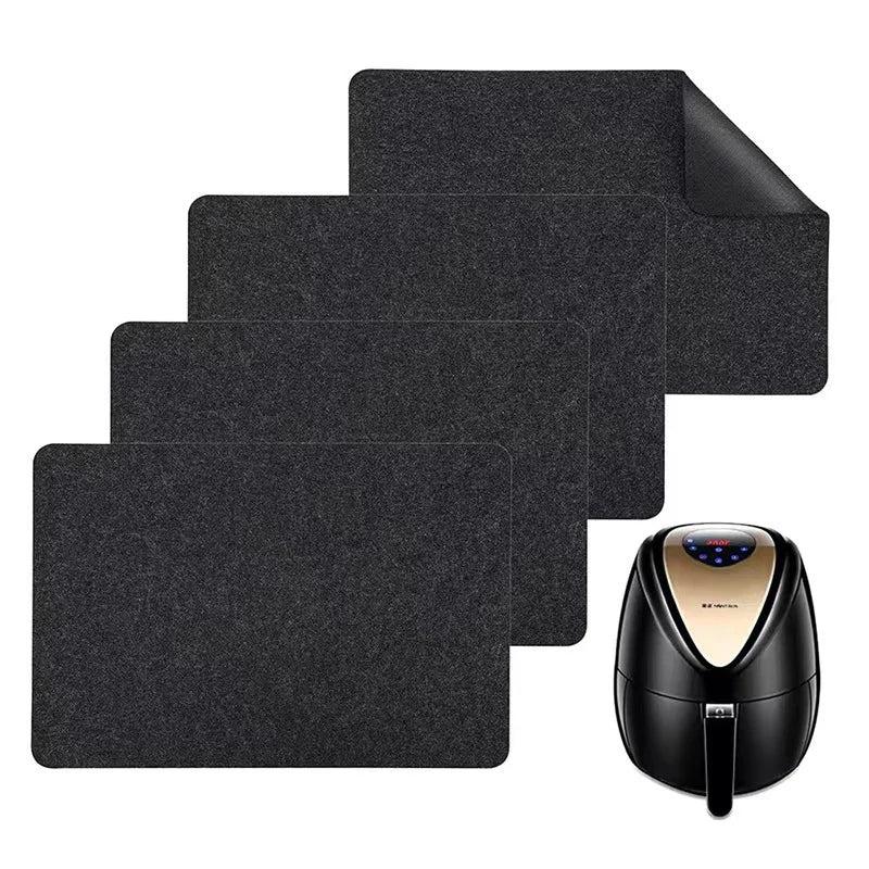 Silikon-Unterlagsmatte 4er-Set in Anthrazit mit Air Fryer – Produktübersicht