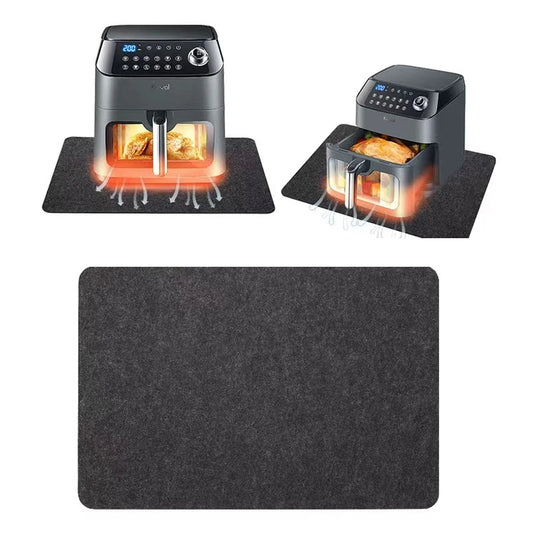 Silikon-Unterlagsmatte für Küchengeräte – 4er-Set in Anthrazit mit Air Fryer