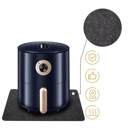 Silikon-Unterlagsmatte unter Air Fryer mit Vorteilen: Hitzeschutz, rutschfest, hitzebeständiges Filzmaterial