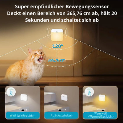 2er-Set LED-Nachtlicht mit Bewegungssensor, USB-C