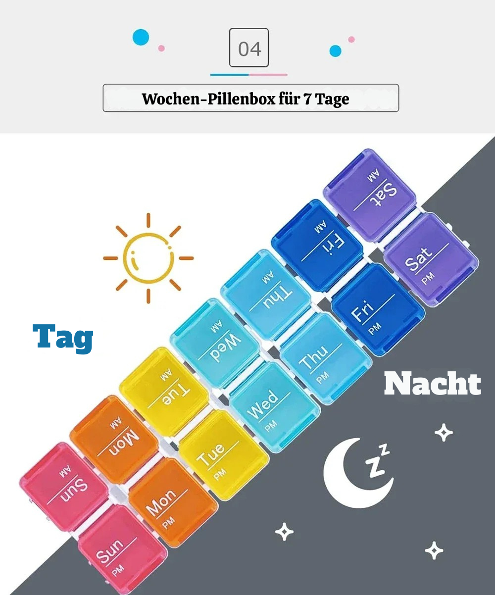 Tag-Nacht-Einteilung – farbige Fachmarkierung