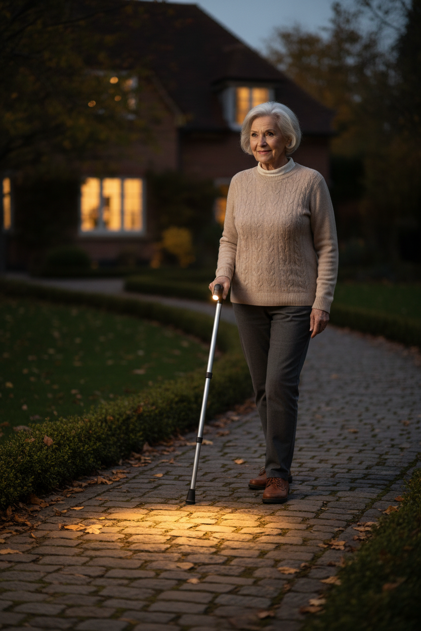 Faltbarer LED-Gehstock Lifestyle